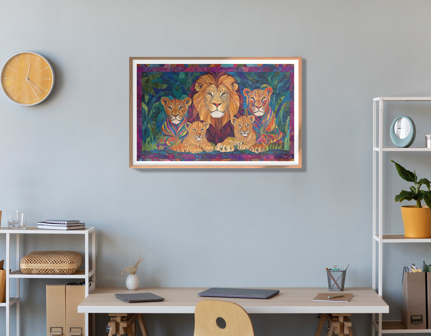Lion Pride Jungle African American canvas print view 84