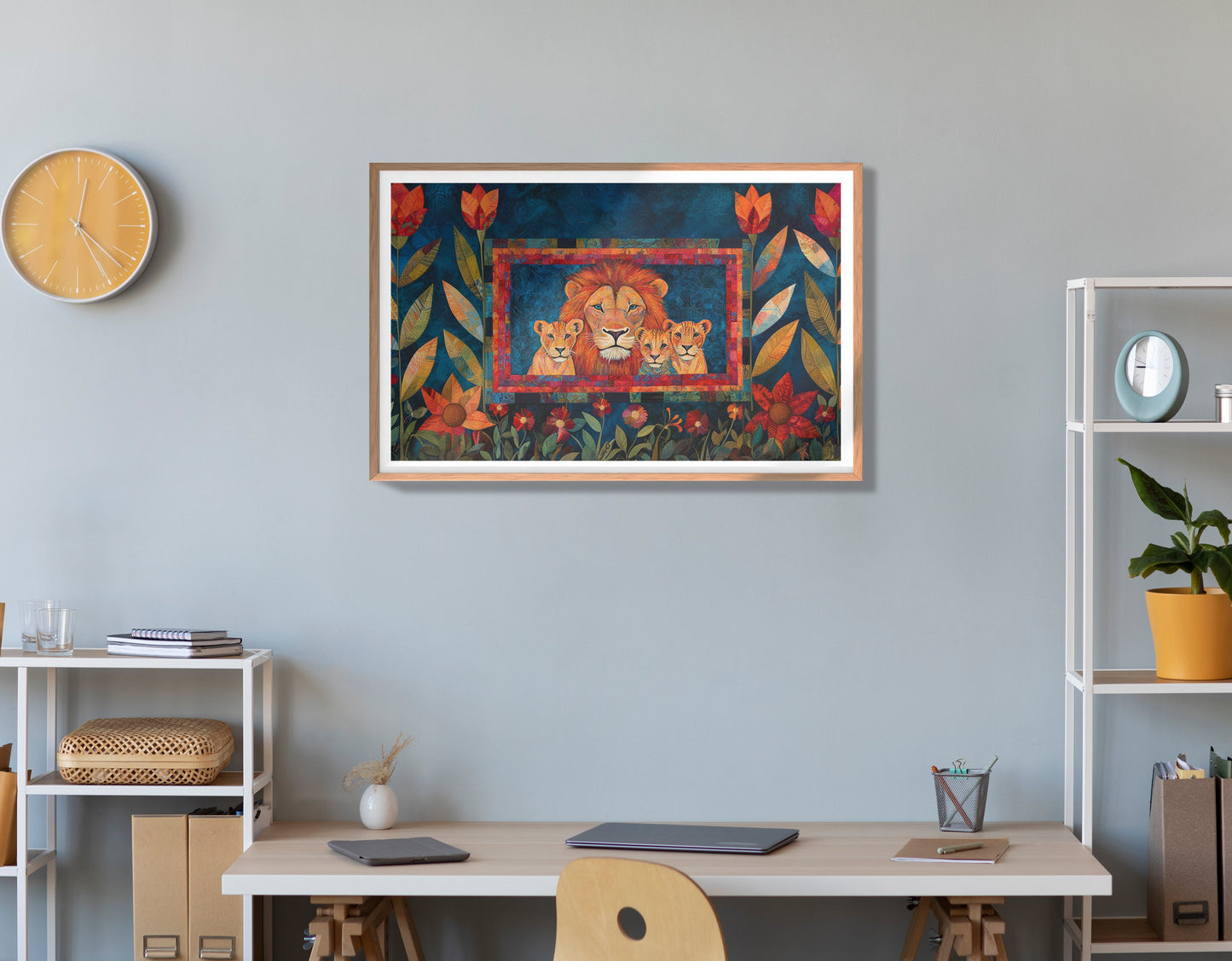 Lion Family Tropical Caribbean wall art view 84