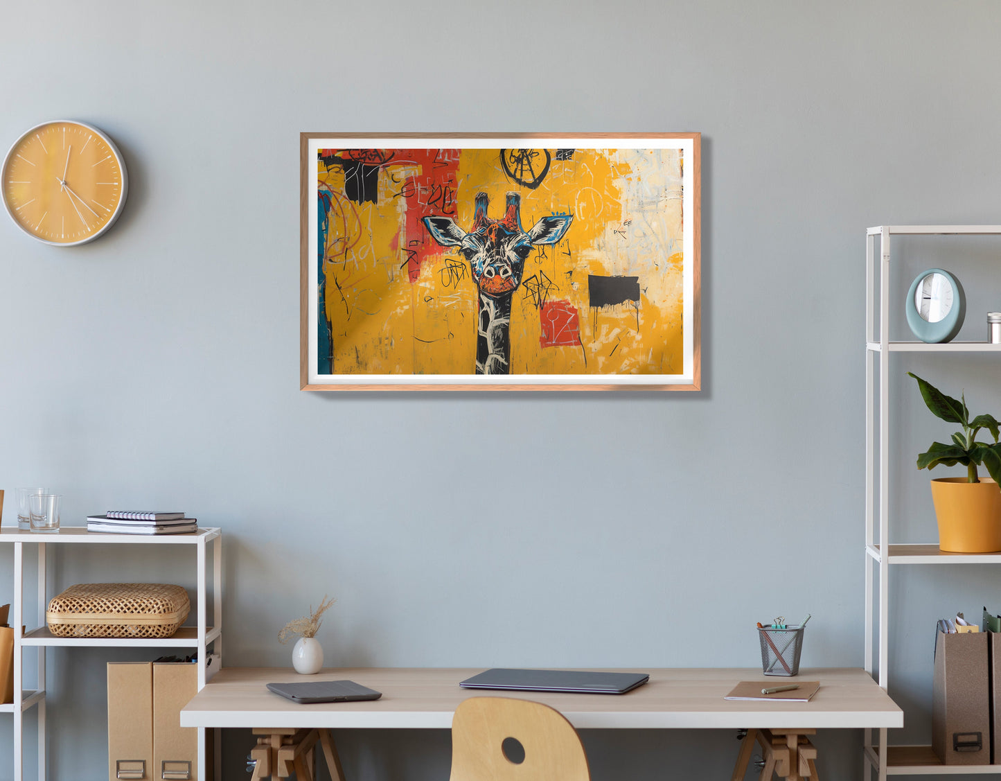 Urban Giraffe Graffiti African American canvas print view 84