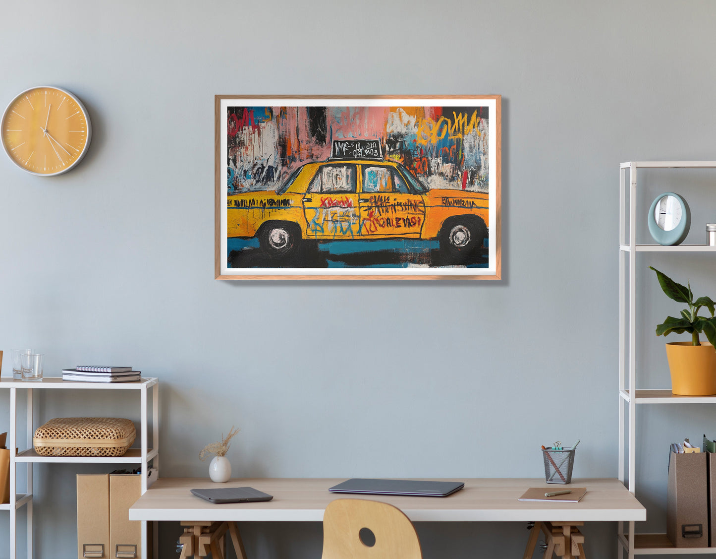 Yellow Taxi Urban Black African American canvas print view 84