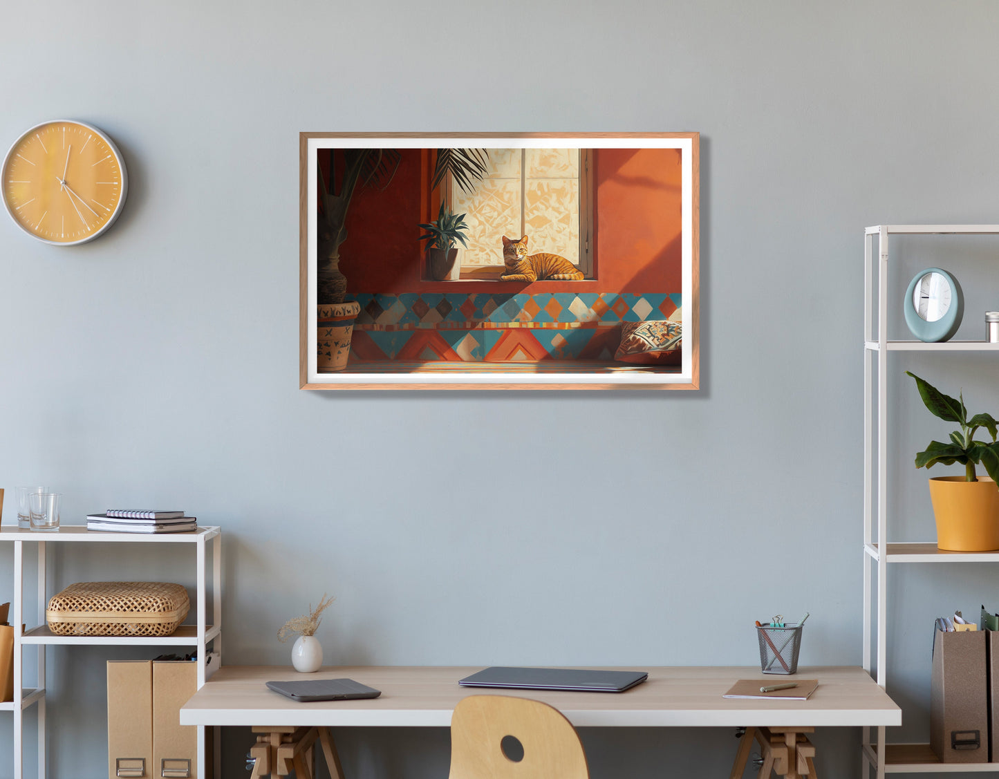 Orange Cat Sunroom African American canvas print view 84