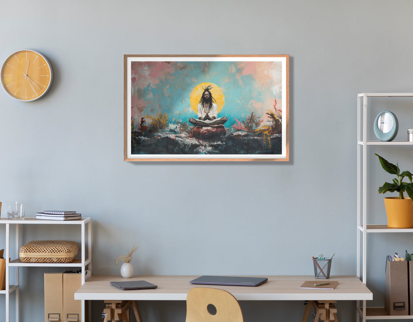 Black Woman Water Meditation African American wall art view 84