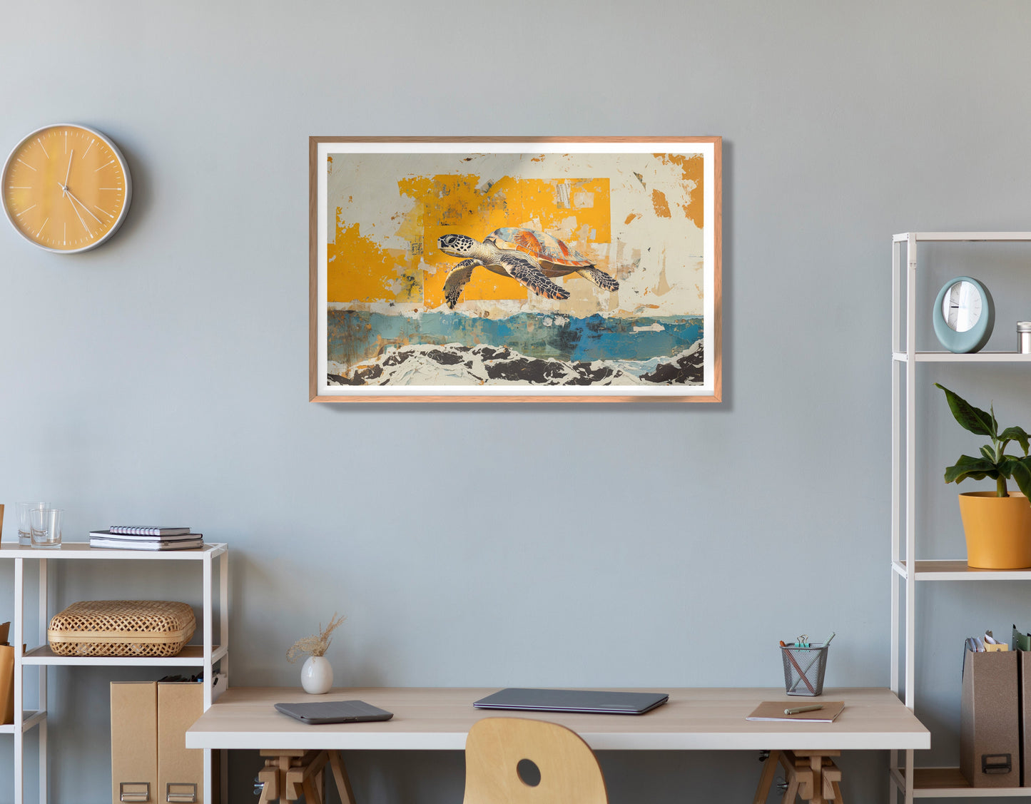 Sea Turtle Coastal Caribbean wall art view 84