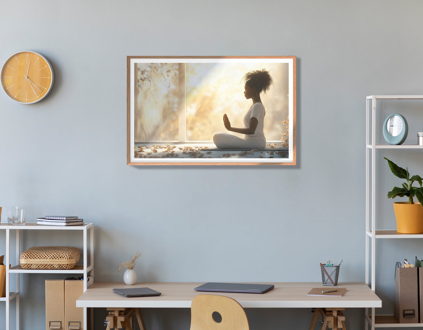 Black Girl Meditation Room Black children wall art view 84