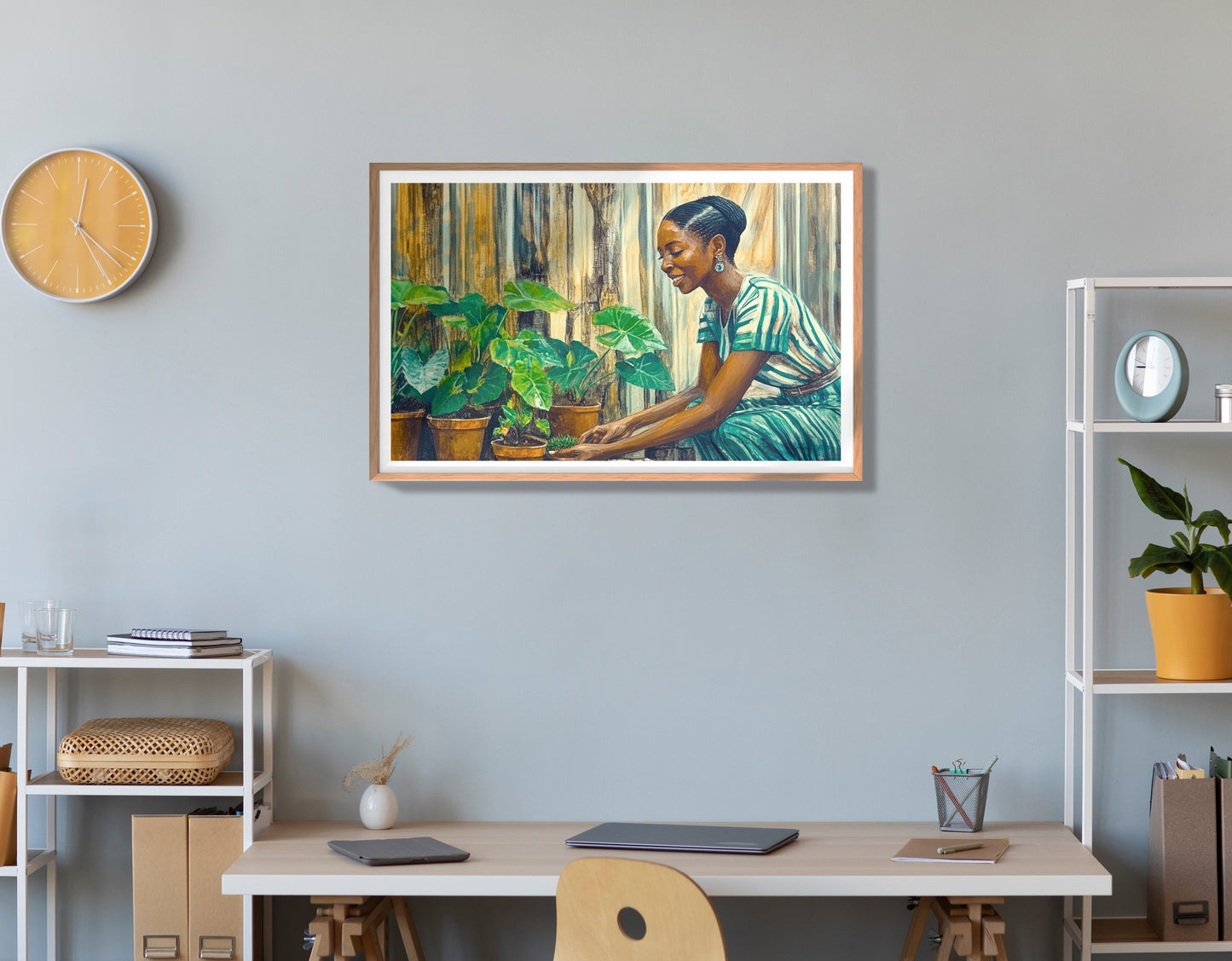 Black Woman Indoor Garden African American wall art view 84