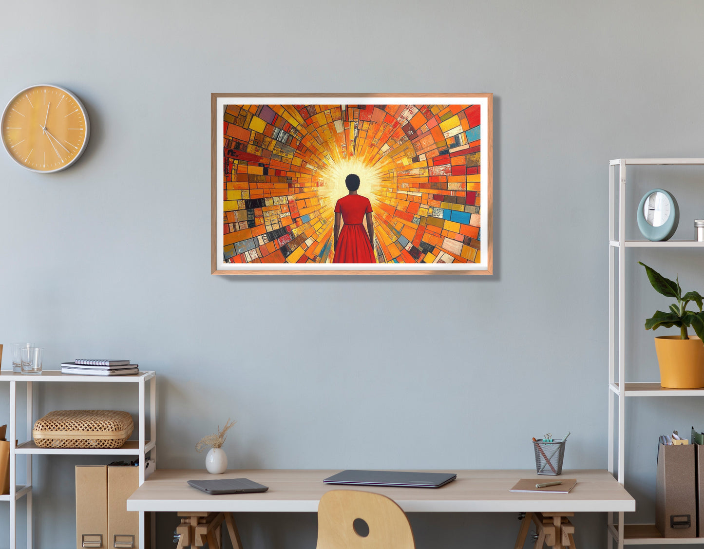 Black Girl Sunburst Black children wall art view 84