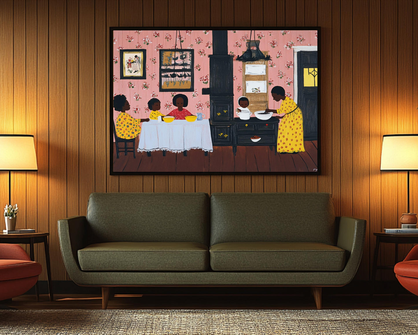 Afrocentric Kitchen Folk African American Wall Art