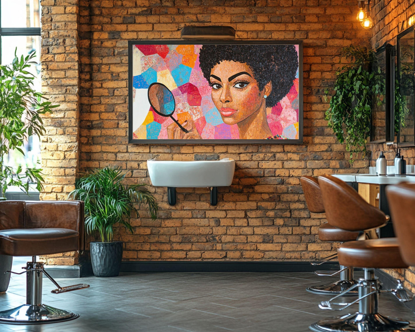 African American Abstract Art Black Woman Canvas