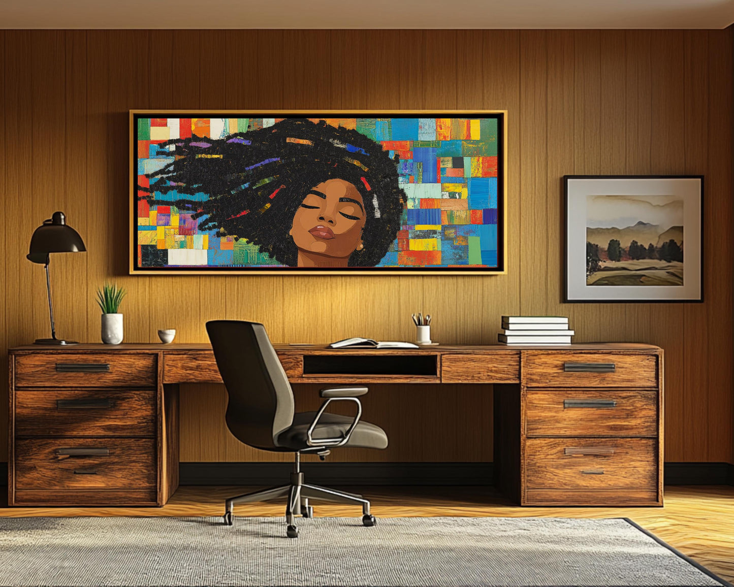 Black Woman Natural Hair African American Wall Art