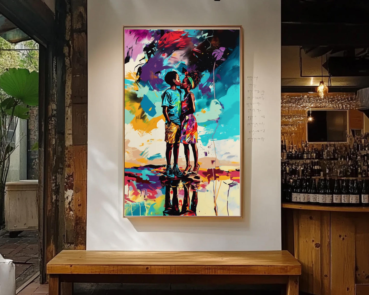Vibrant Black Couple African American Wall Art