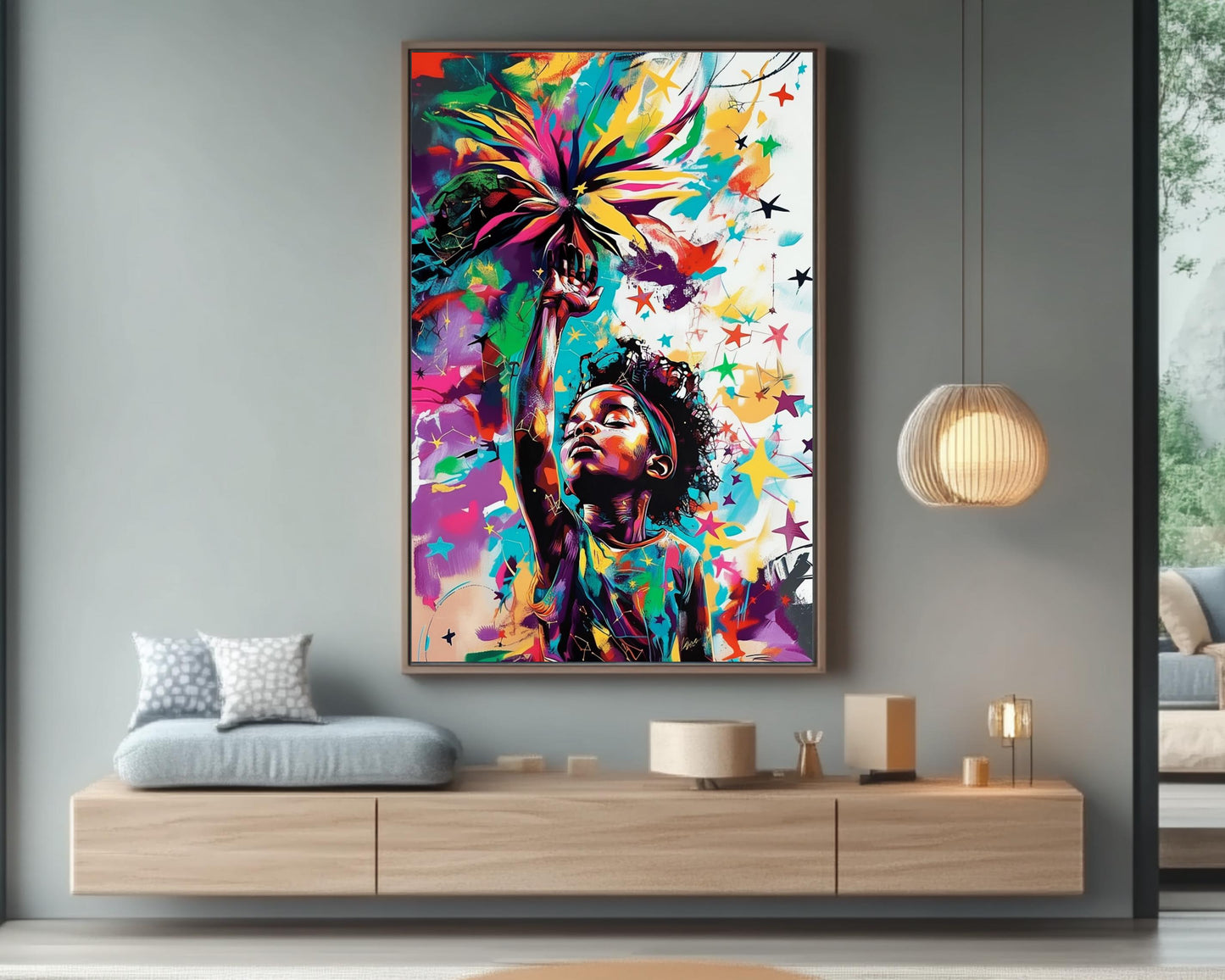 Reach for Stars Black Girl African American Wall Art