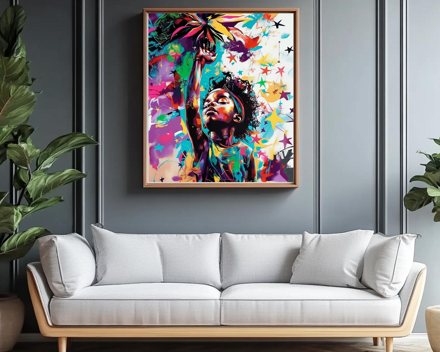 Reach for Stars Black Girl African American Wall Art
