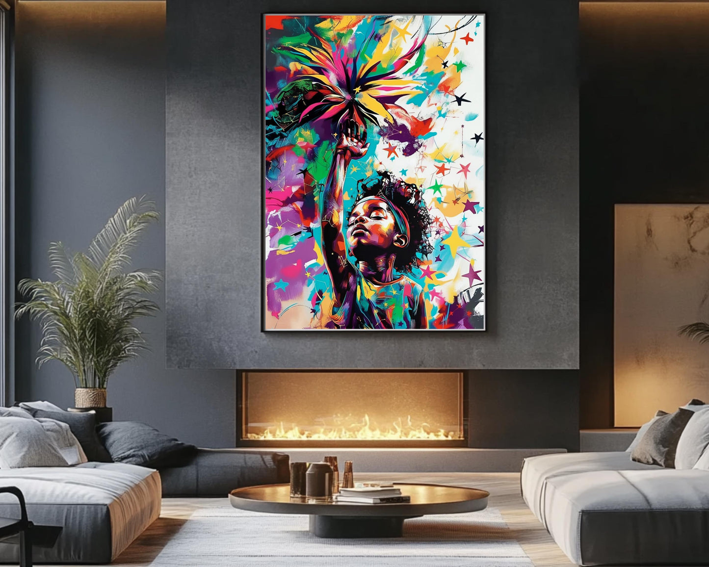 Reach for Stars Black Girl African American Wall Art