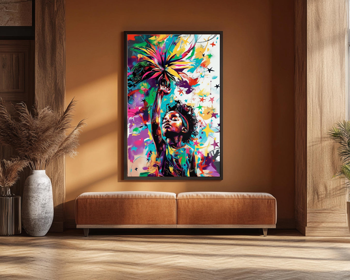 Reach for Stars Black Girl African American Wall Art