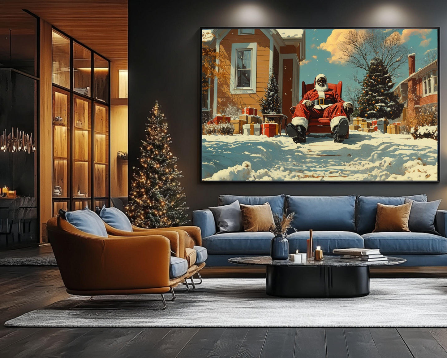 Resting Black Santa African American Wall Art