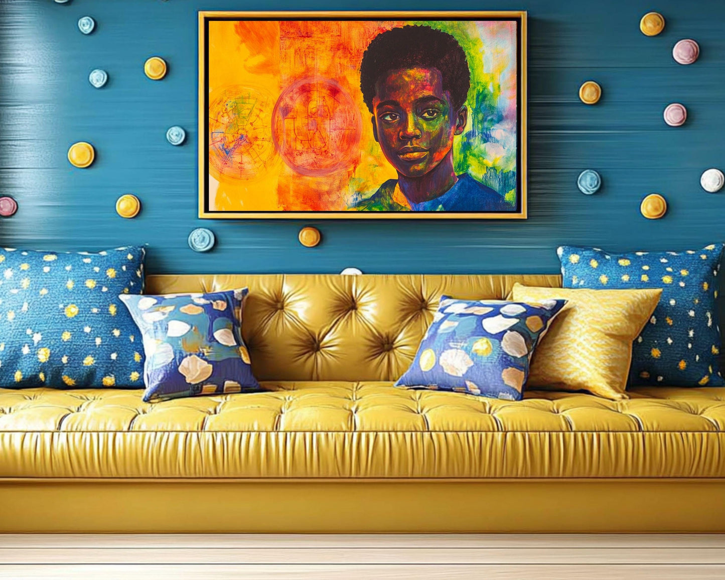 Young Black Boy Abstract African American Art