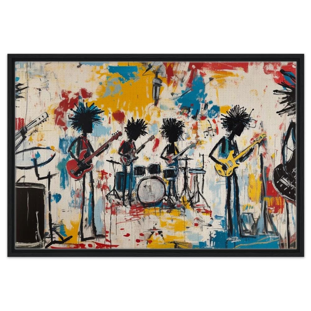 Abstract Black Musicians African American Music Wall Art