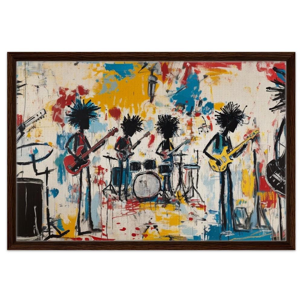 Abstract Black Musicians African American Music Wall Art