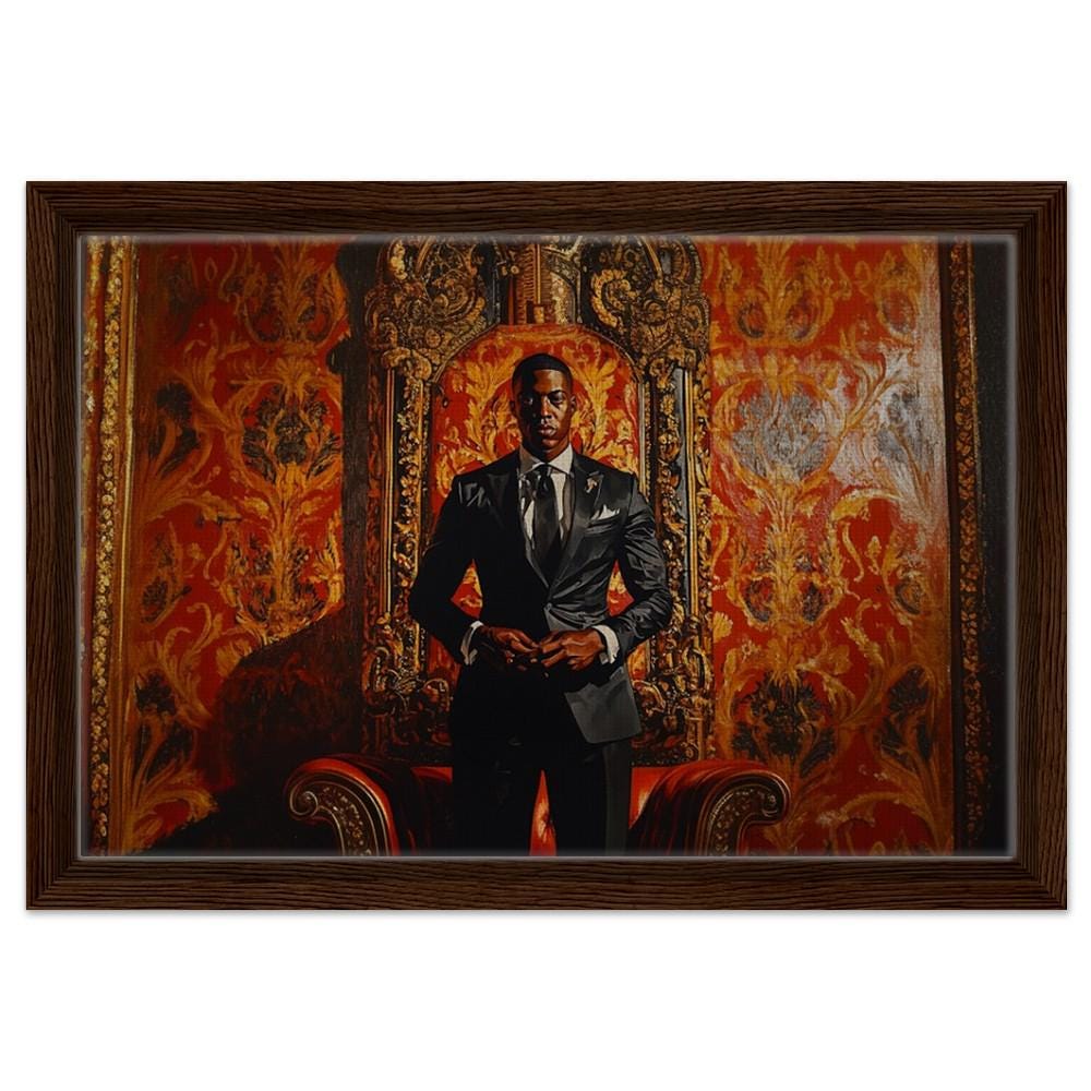 Black King Portrait African American Royalty Wall Art