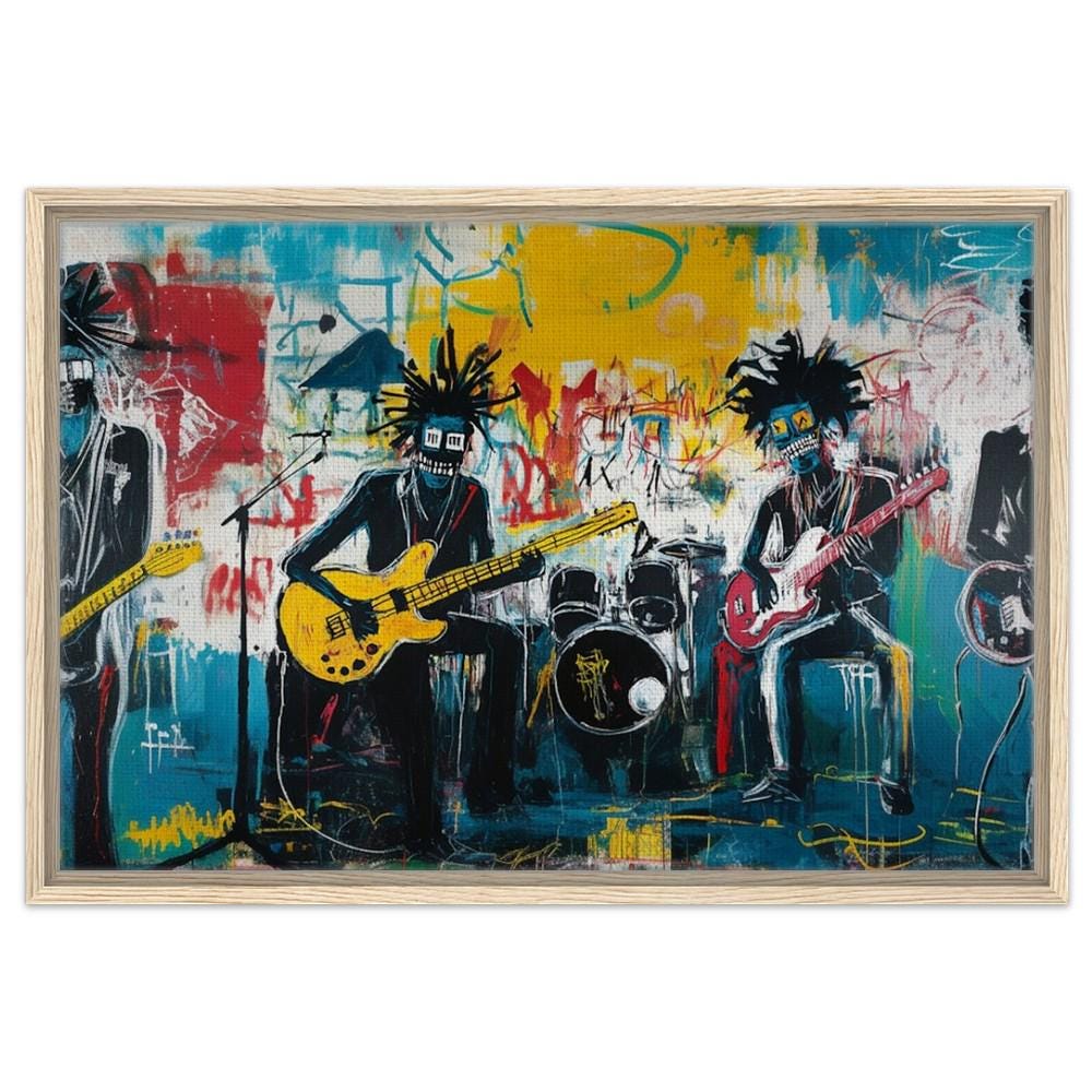 Black Band Jam Session African American Music Wall Art