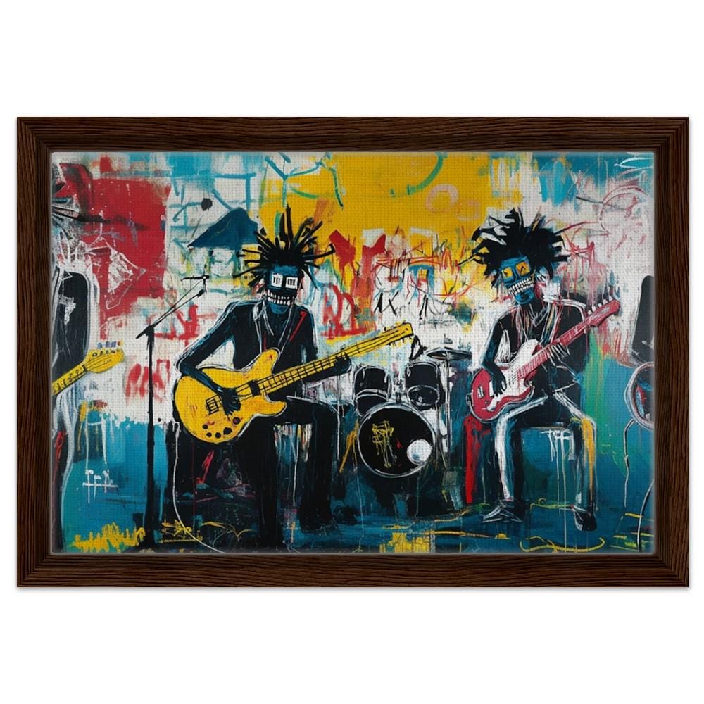 Black Band Jam Session African American Music Wall Art