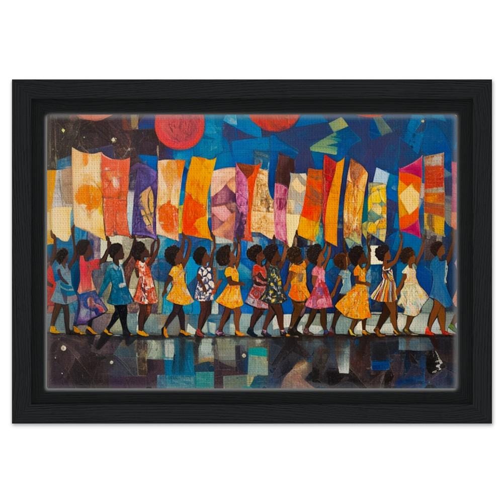 Marching Black Children African American Wall Art