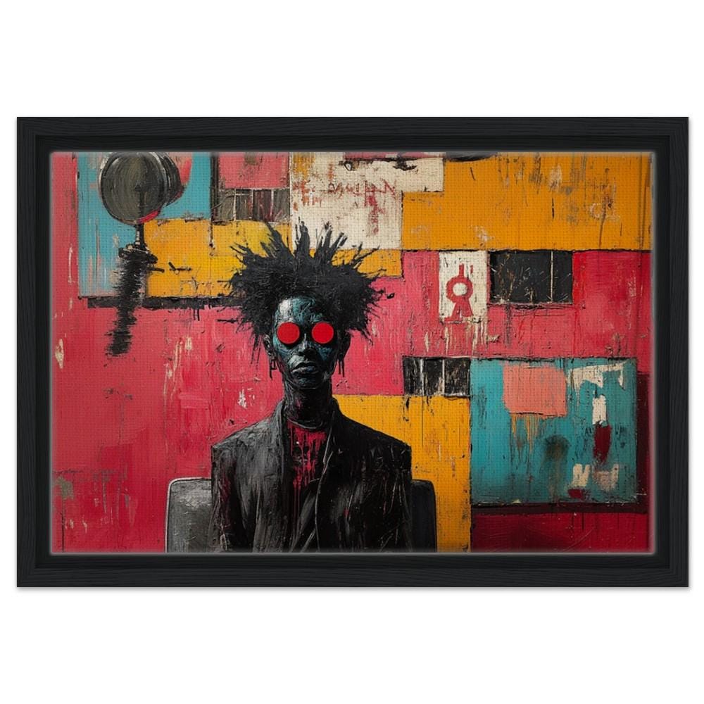 Afro-Punk Black Man in Barbershop African American Wall Art