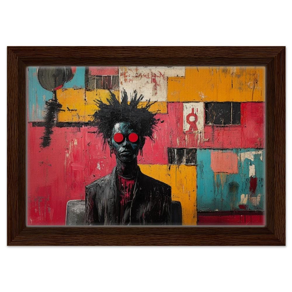 Afro-Punk Black Man in Barbershop African American Wall Art
