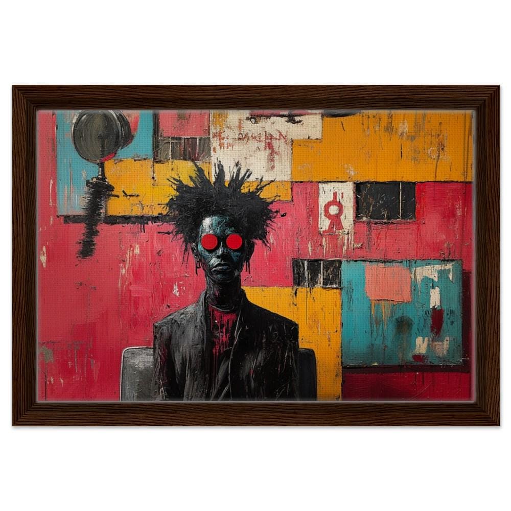 Afro-Punk Black Man in Barbershop African American Wall Art