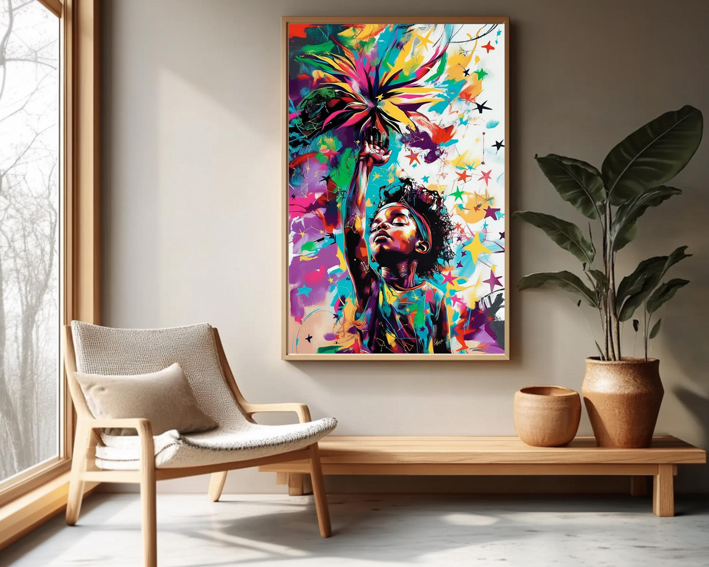 Reach for Stars Black Girl African American Wall Art