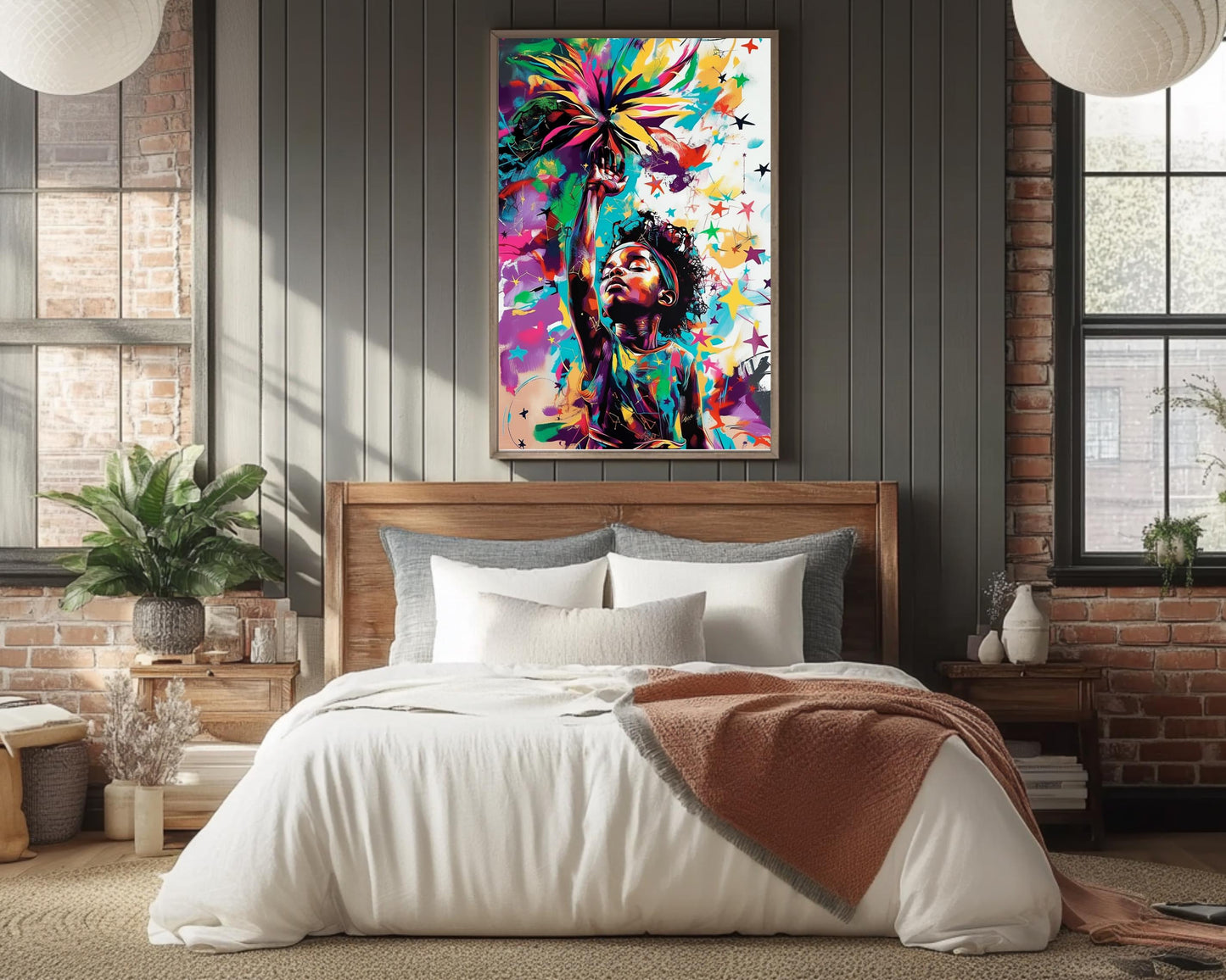 Reach for Stars Black Girl African American Wall Art