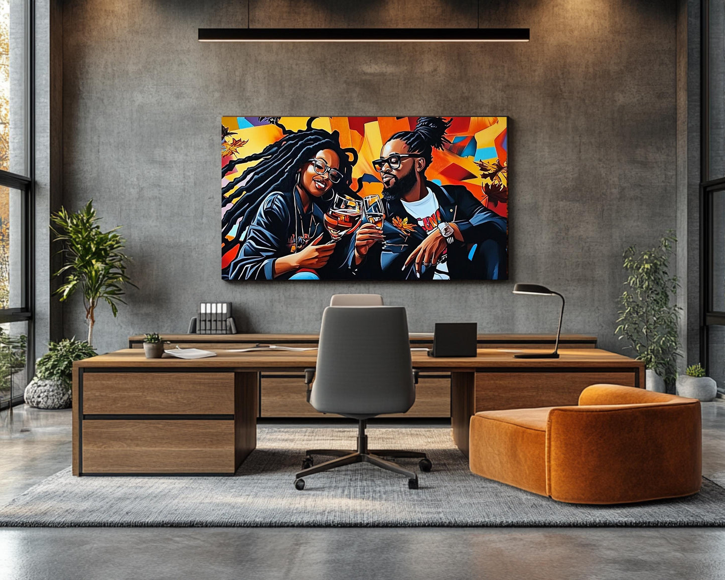 Black Couple Toast African American Wall Art