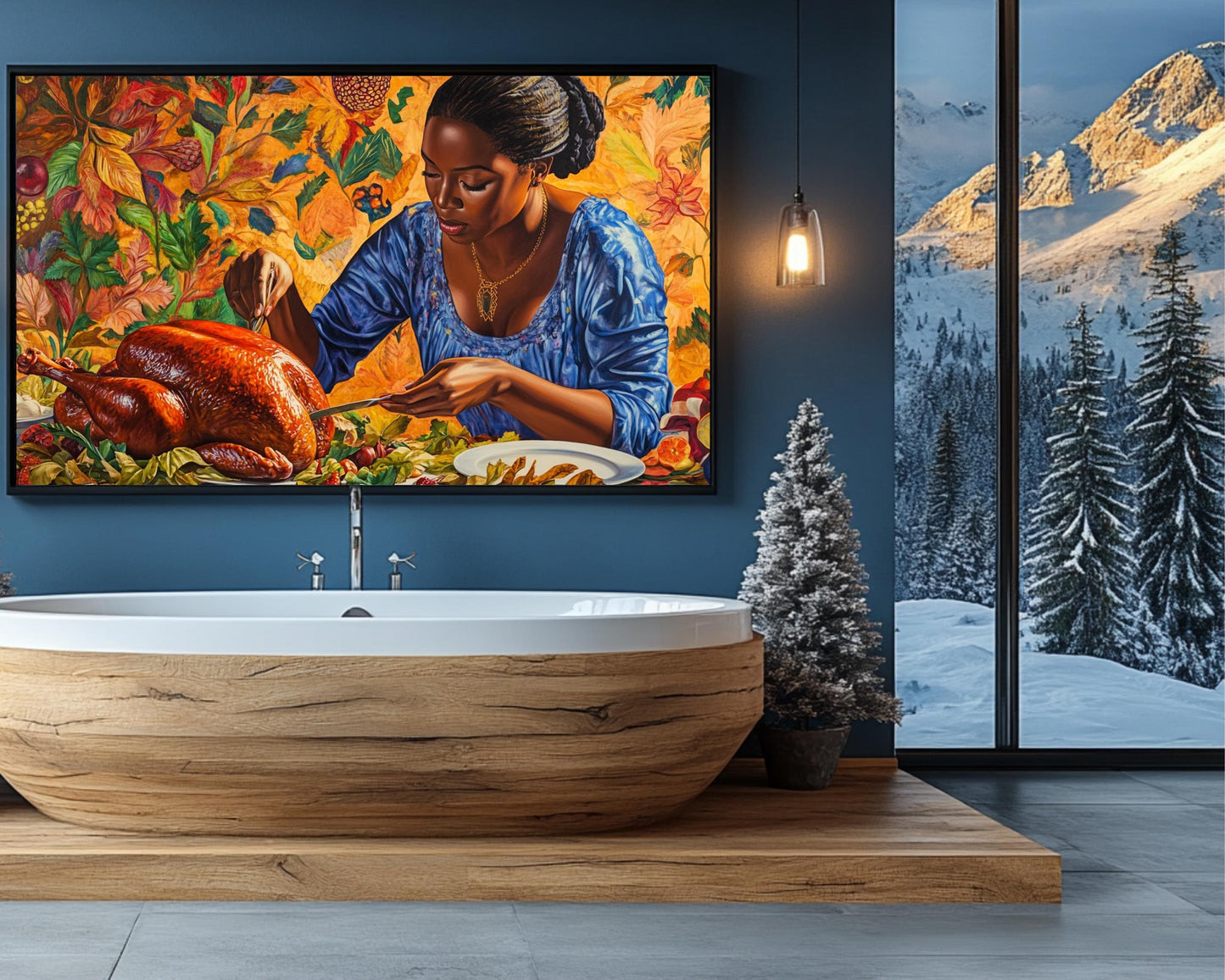 Thanksgiving Black Mother African American Wall Art