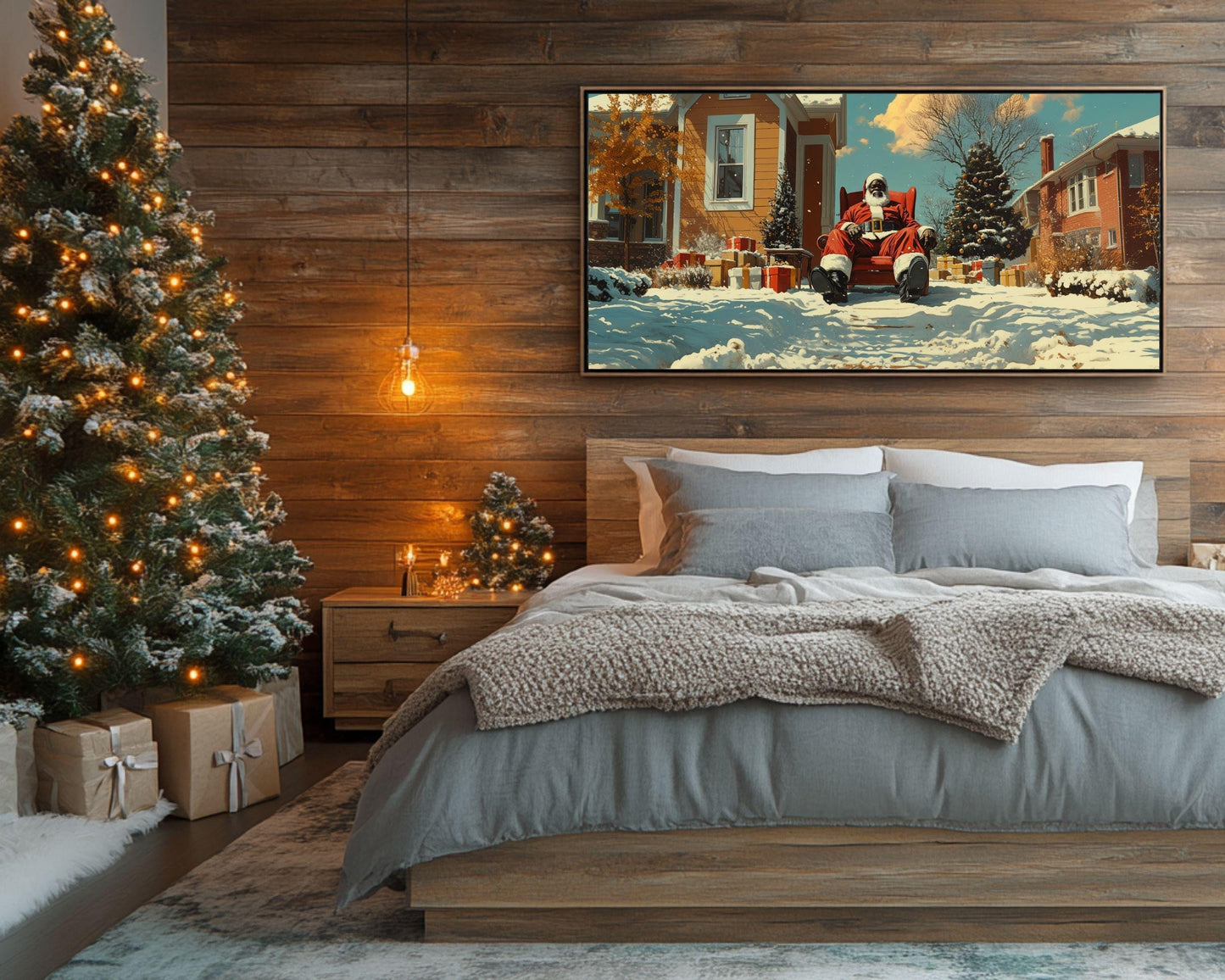 Resting Black Santa African American Wall Art