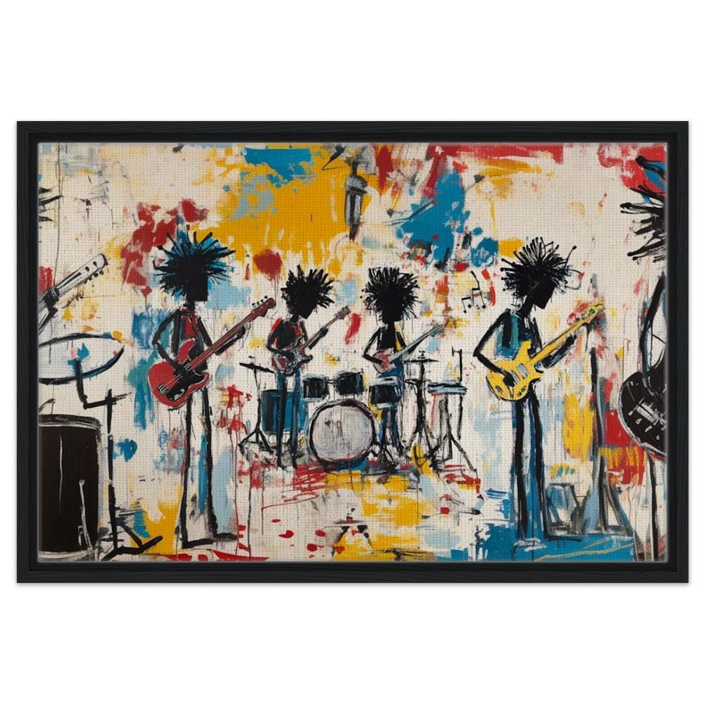 Abstract Black Musicians African American Music Wall Art