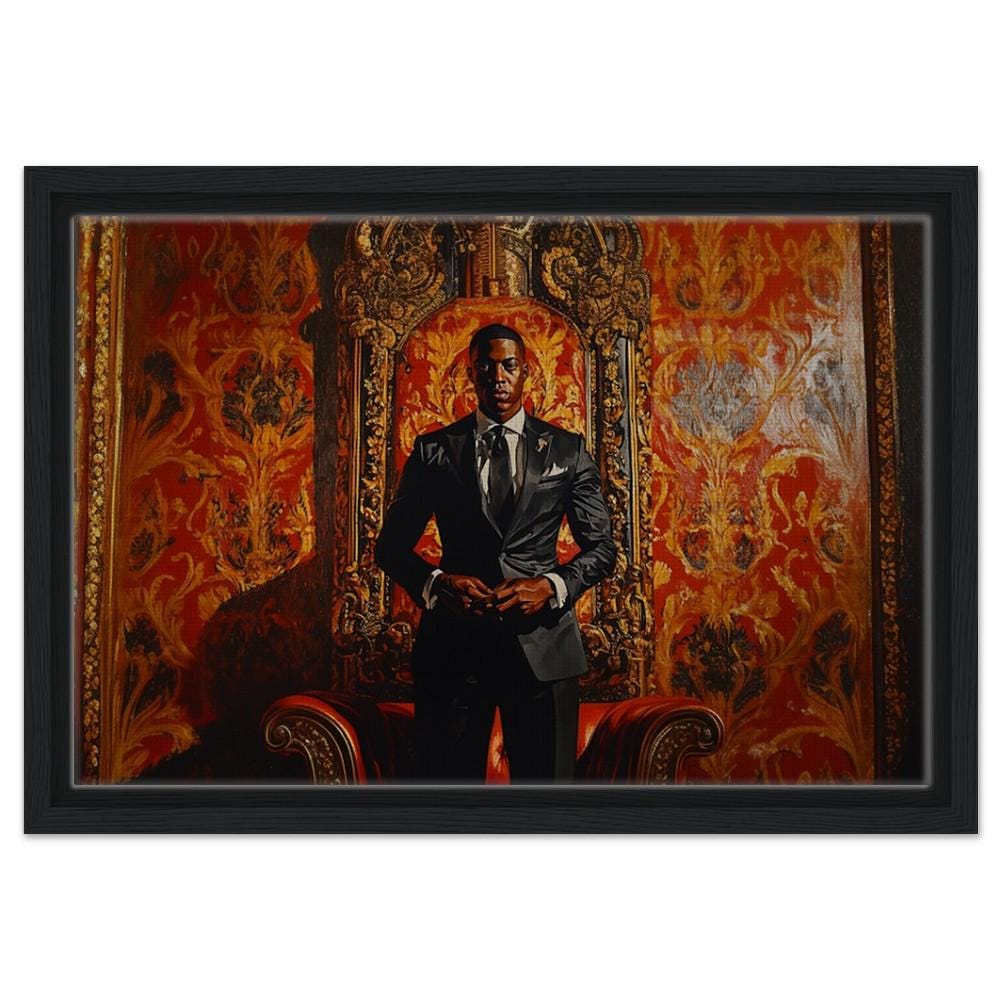 Black King Portrait African American Royalty Wall Art