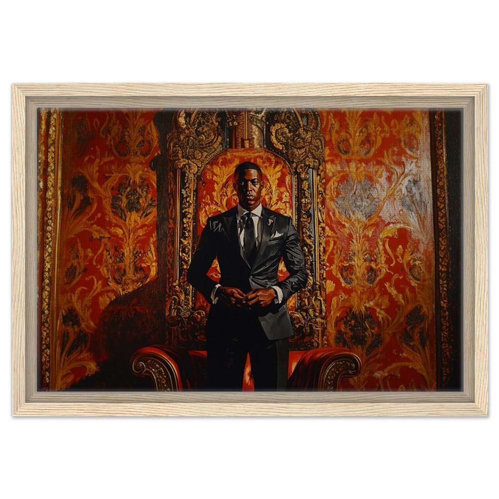 Black King Portrait African American Royalty Wall Art