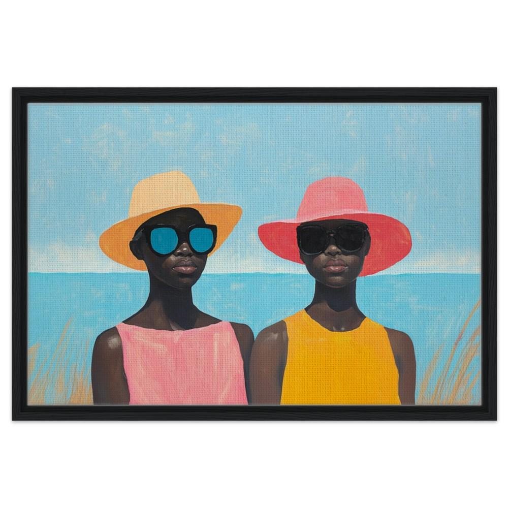 Black Women Beach Art African American Summer Wall Decor