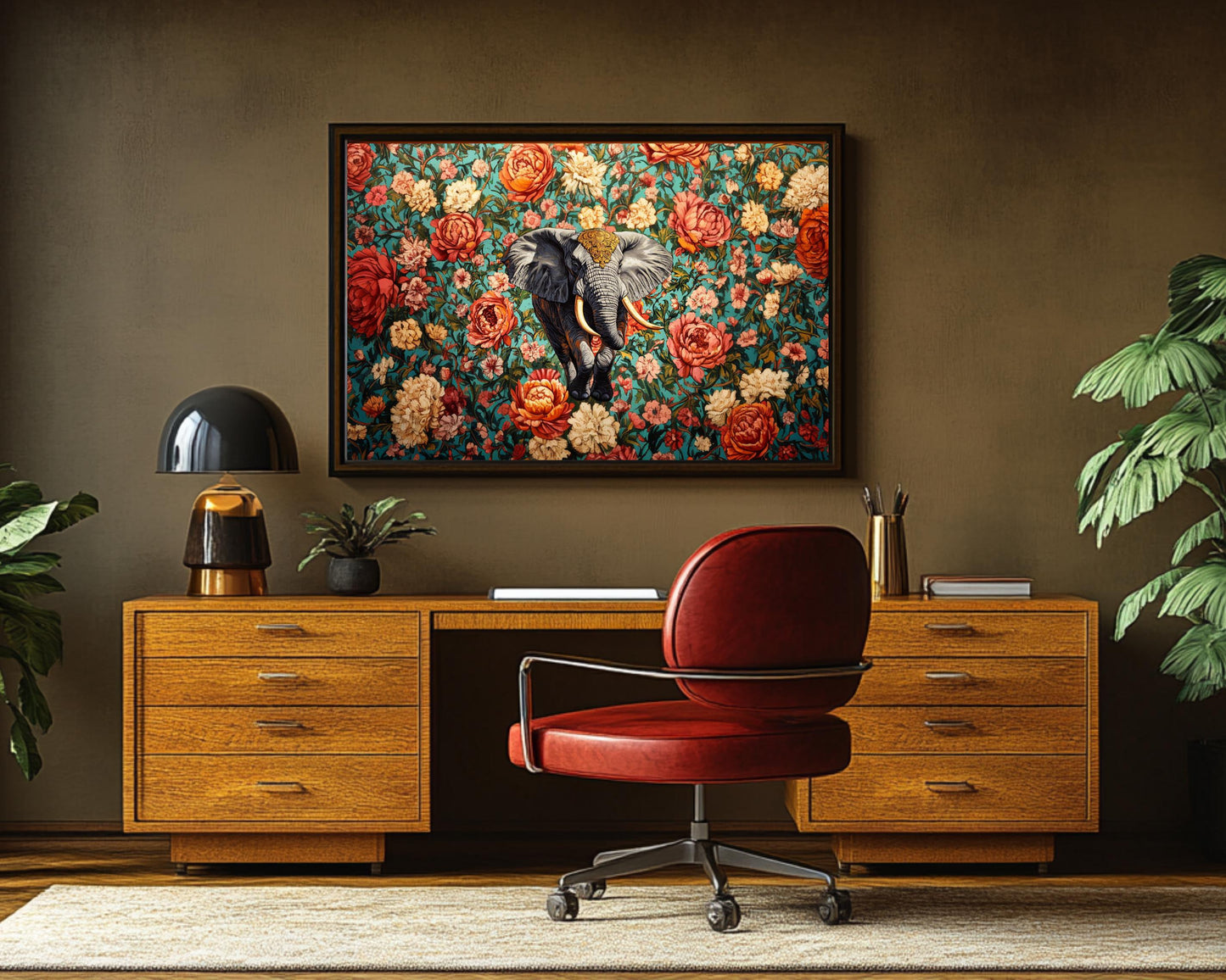 Regal Elephant African American Wall Art Canvas Decor