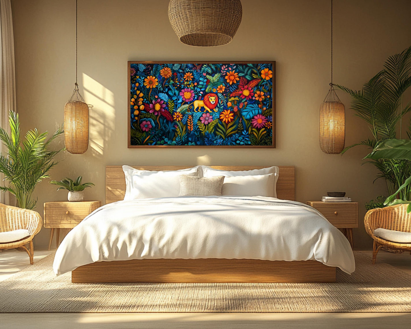 Bold Lion Black Wall Art Afrocentric African American Print
