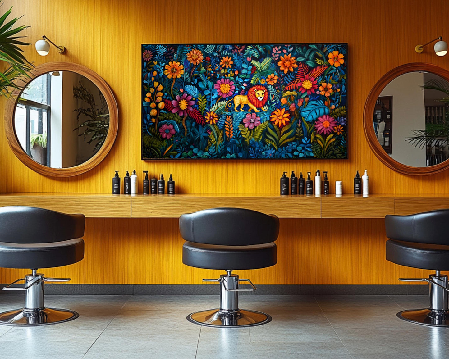 Bold Lion Black Wall Art Afrocentric African American Print