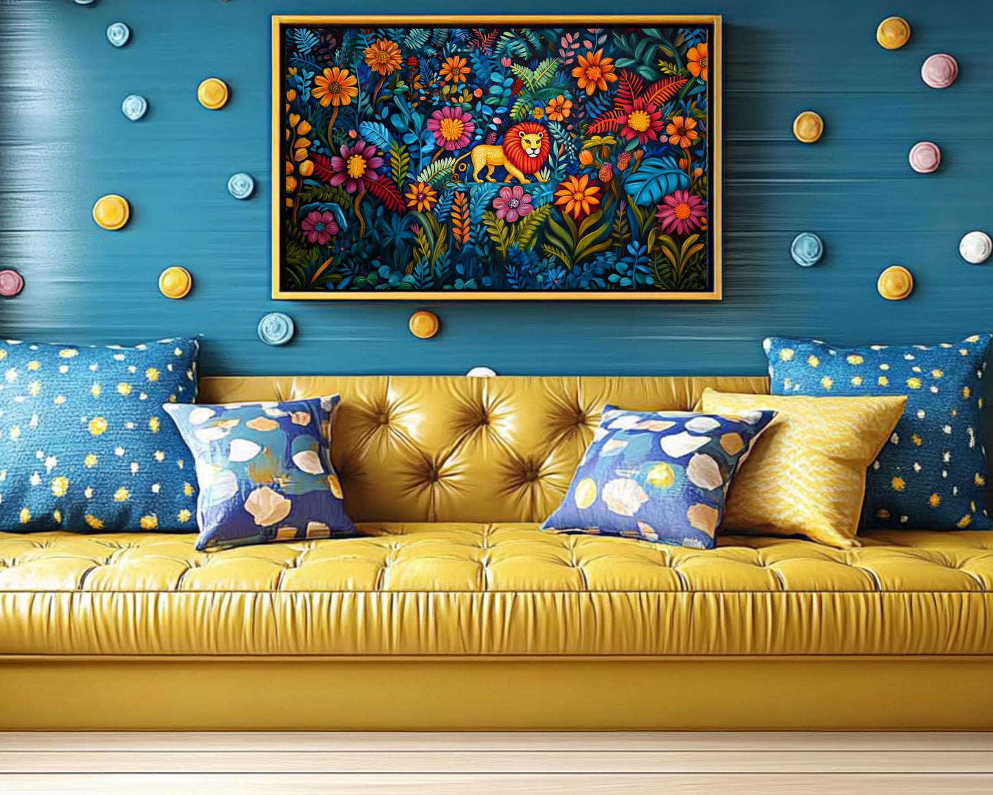 Bold Lion Black Wall Art Afrocentric African American Print
