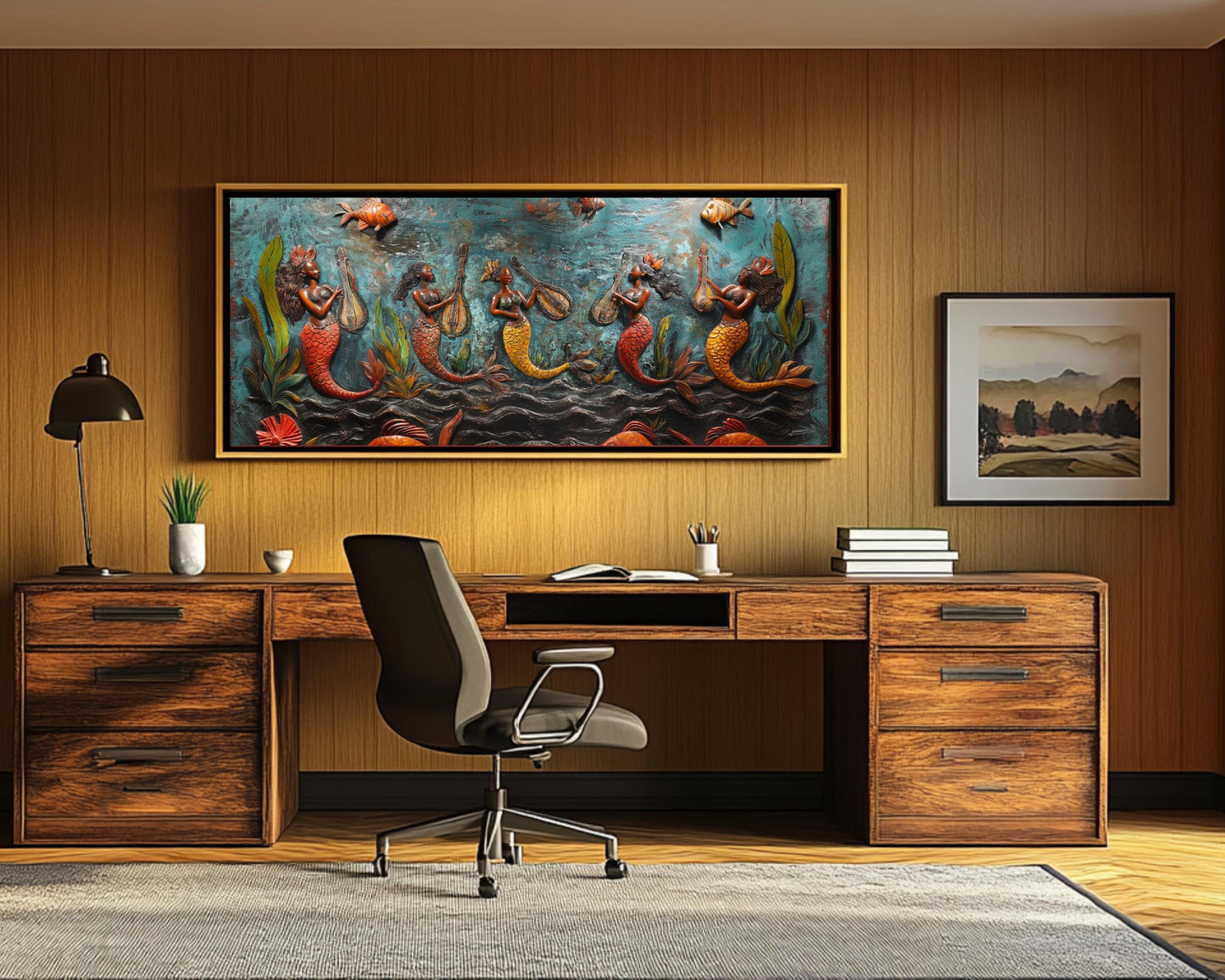 Haitian Mermaid African American Wall Art Canvas Print