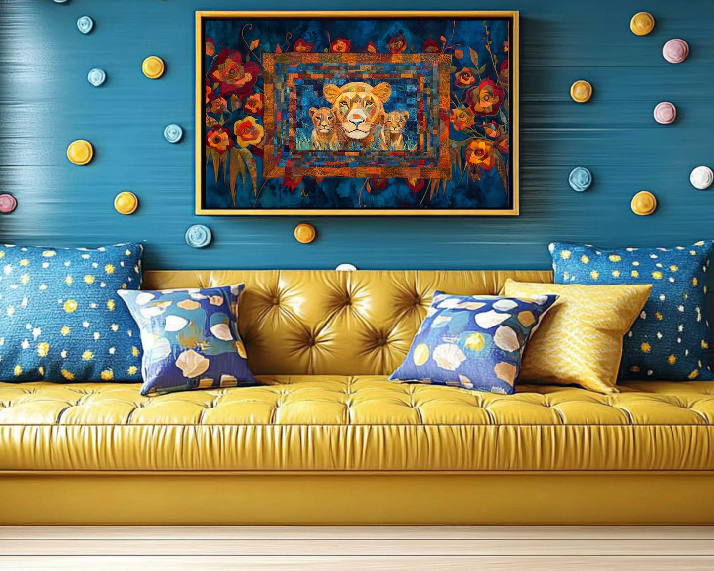 Lion Family Black Art African American Wall Art