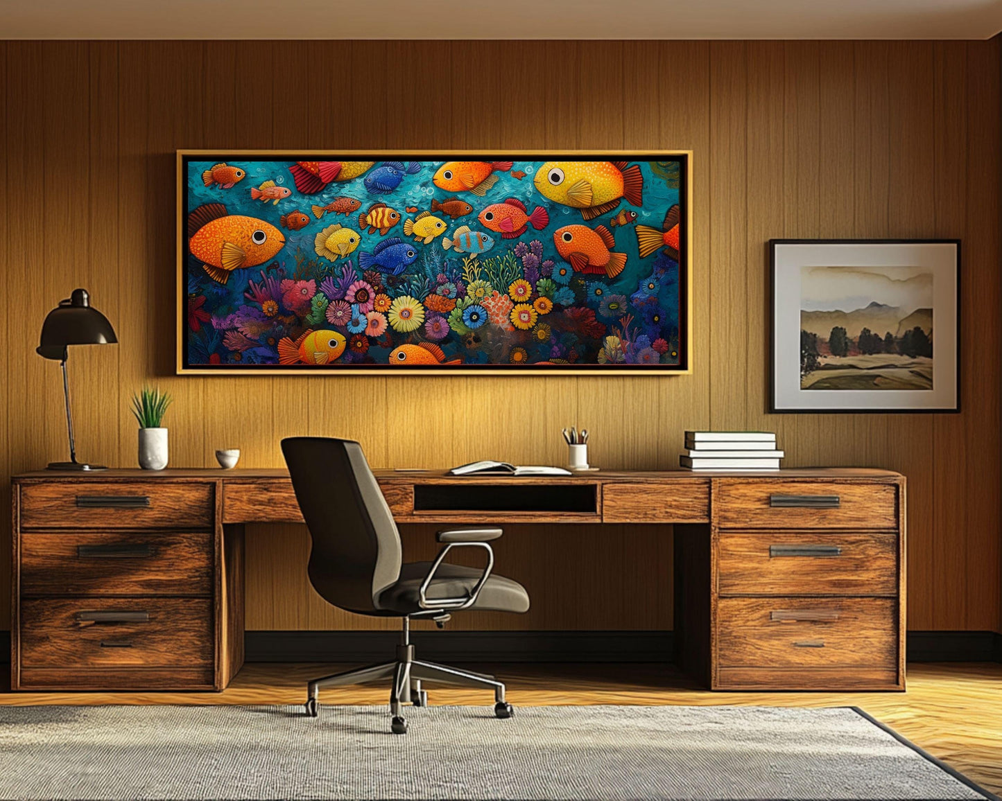 Tropical Fish African American Wall Art Canvas Print