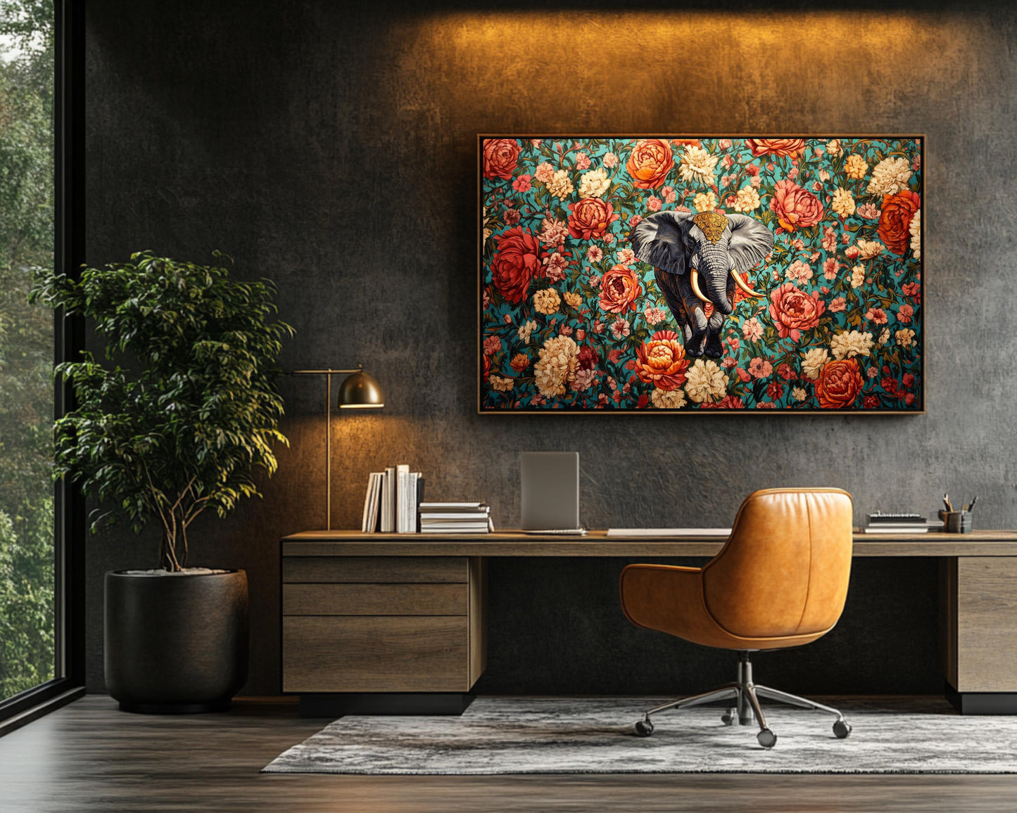 Regal Elephant African American Wall Art Canvas Decor