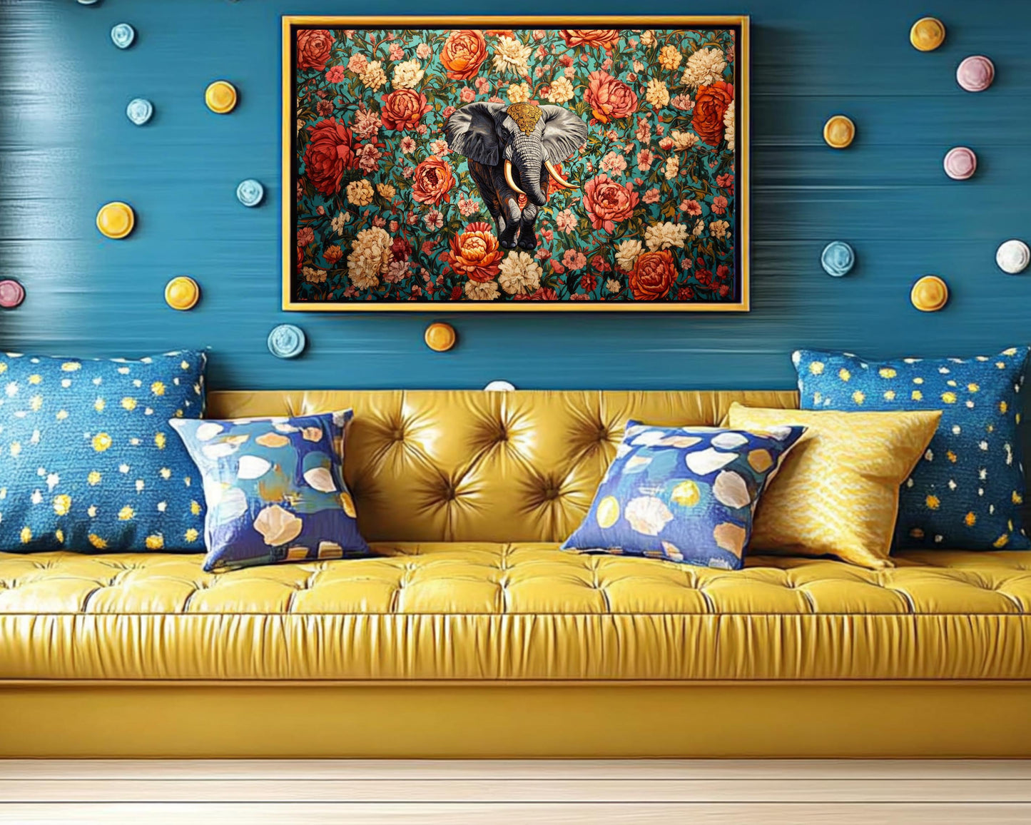 Regal Elephant African American Wall Art Canvas Decor