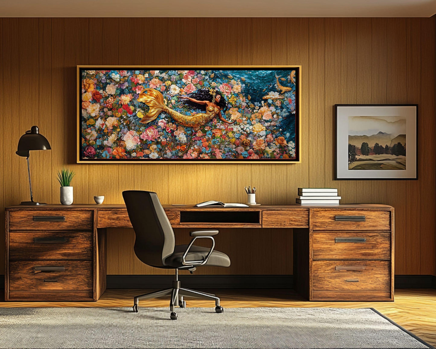 African American Wall Art Black Mermaid