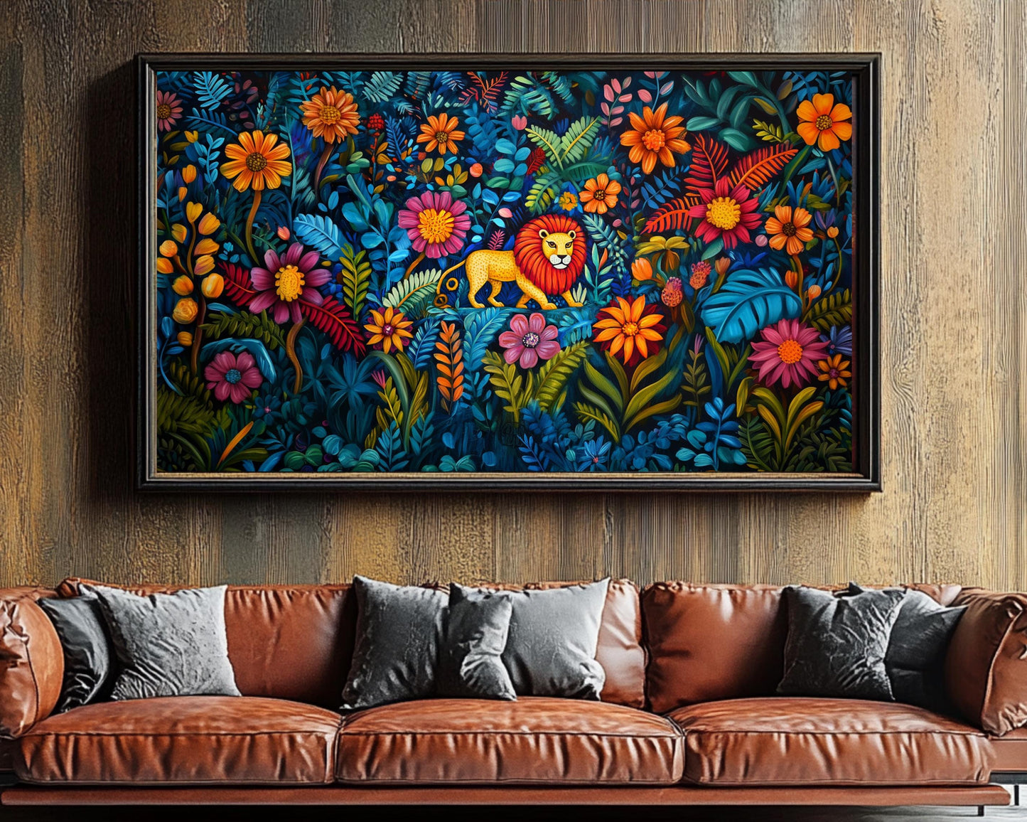 Bold Lion Black Wall Art Afrocentric African American Print