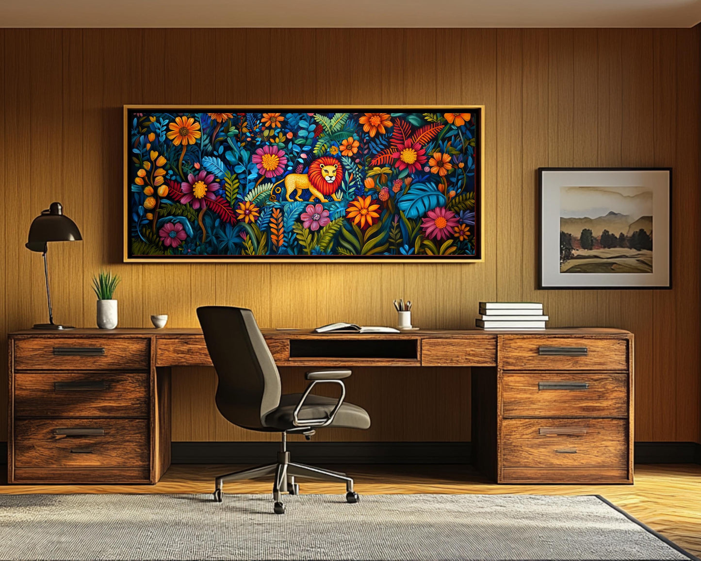 Bold Lion Black Wall Art Afrocentric African American Print